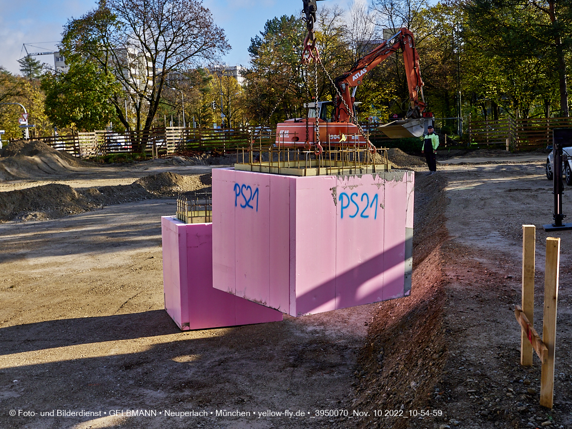 10.11.2022 - Baustelle an der Quiddestraße Haus für Kinder in Neuperlach